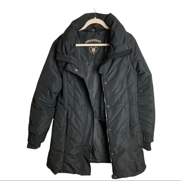 34. Oppenheimer Women’s Black Winter Coat Size Medium (Missing Hood) - Picture 3 of 13